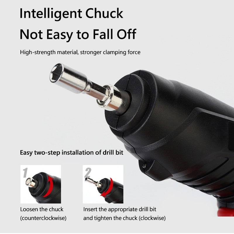 47 pcs Cordless Electric Screwdriver Drill 3.6V Rechargeable Pemutar Skru Machine Tools Screw Driver