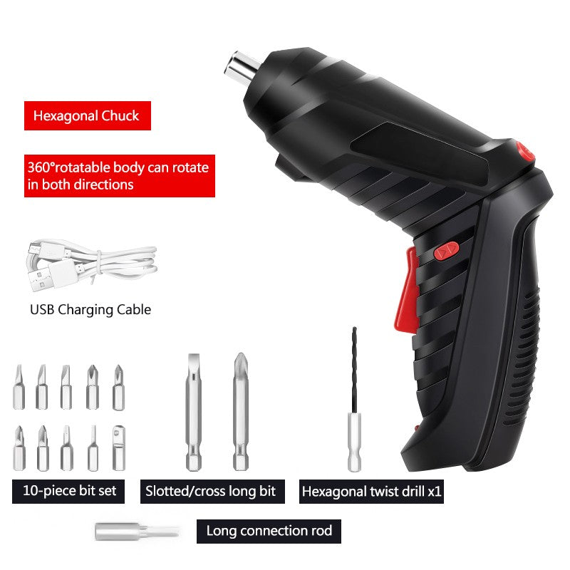 47 pcs Cordless Electric Screwdriver Drill 3.6V Rechargeable Pemutar Skru Machine Tools Screw Driver