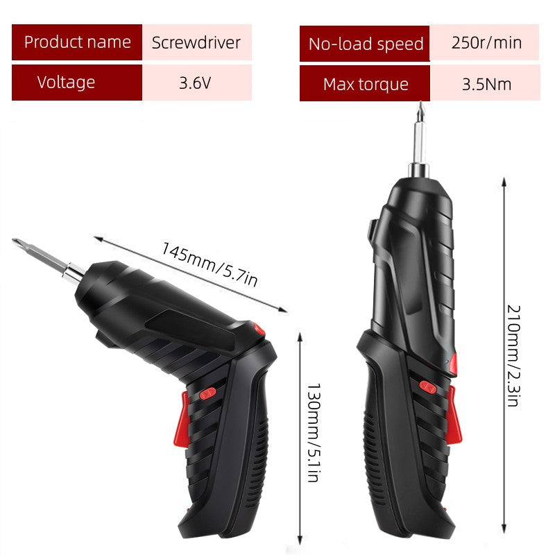 47 pcs Cordless Electric Screwdriver Drill 3.6V Rechargeable Pemutar Skru Machine Tools Screw Driver