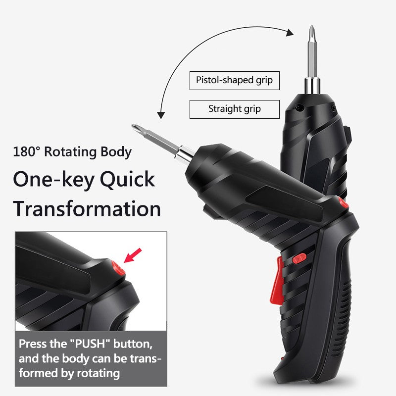 47 pcs Cordless Electric Screwdriver Drill 3.6V Rechargeable Pemutar Skru Machine Tools Screw Driver