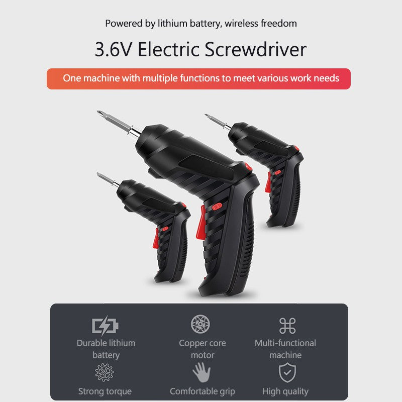 47 pcs Cordless Electric Screwdriver Drill 3.6V Rechargeable Pemutar Skru Machine Tools Screw Driver