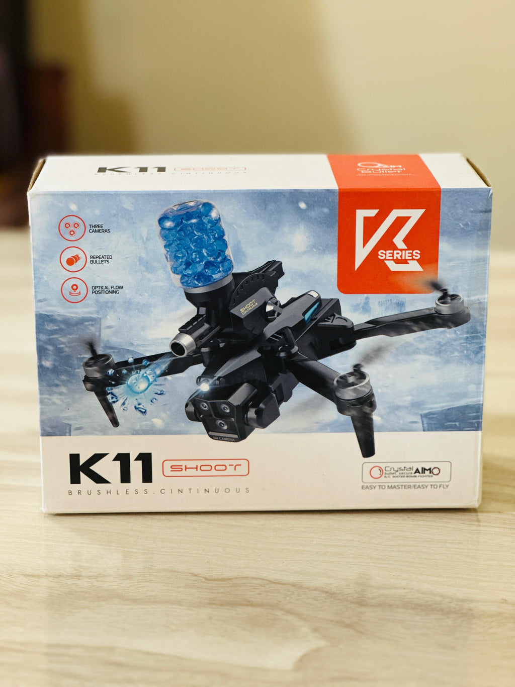 Foldable Brushless motor drone K11 camera triple camera drone with Brushless motor Bullets fire drone