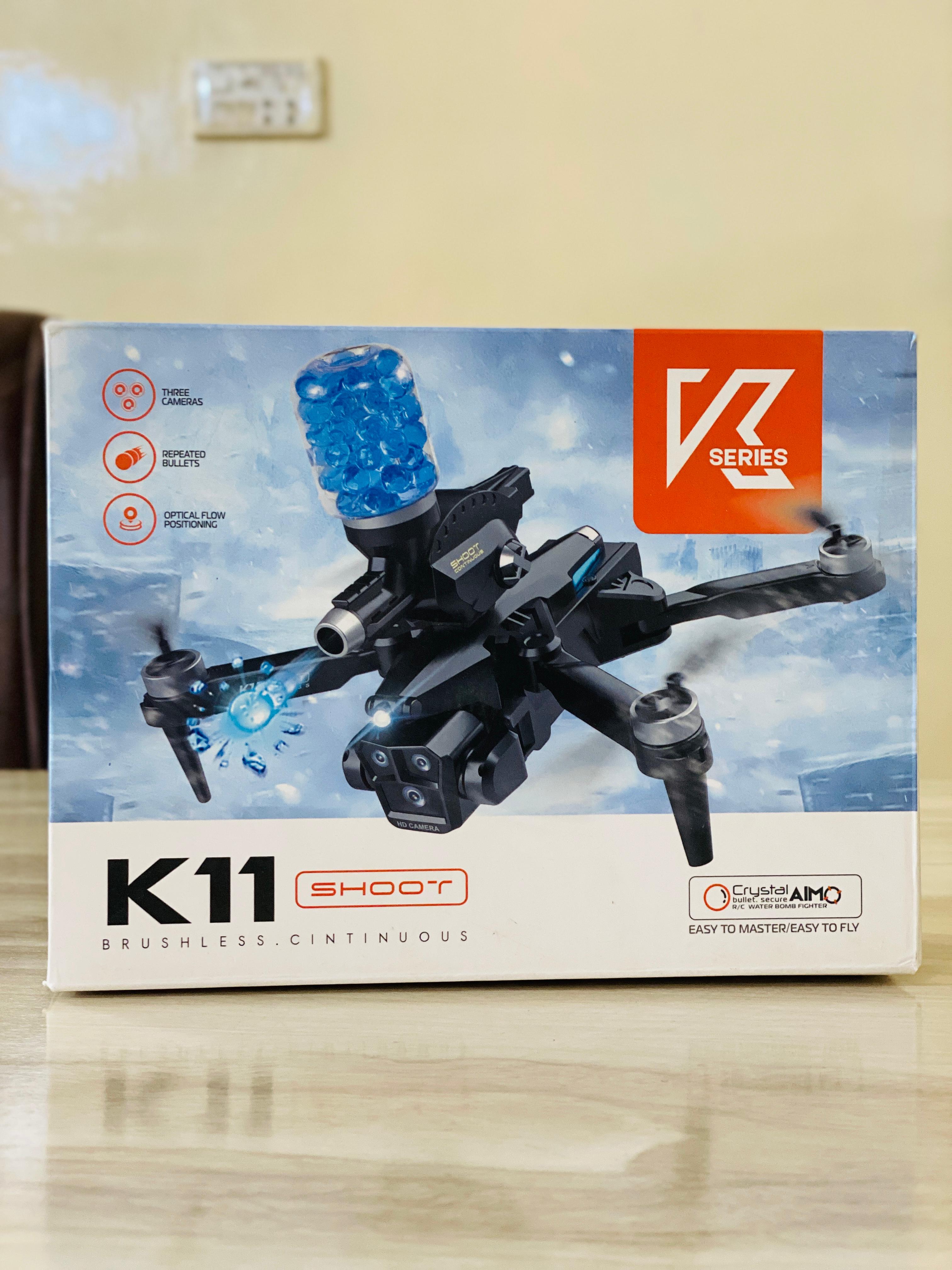 Foldable Brushless motor drone K11 camera triple camera drone with Brushless motor Bullets fire drone