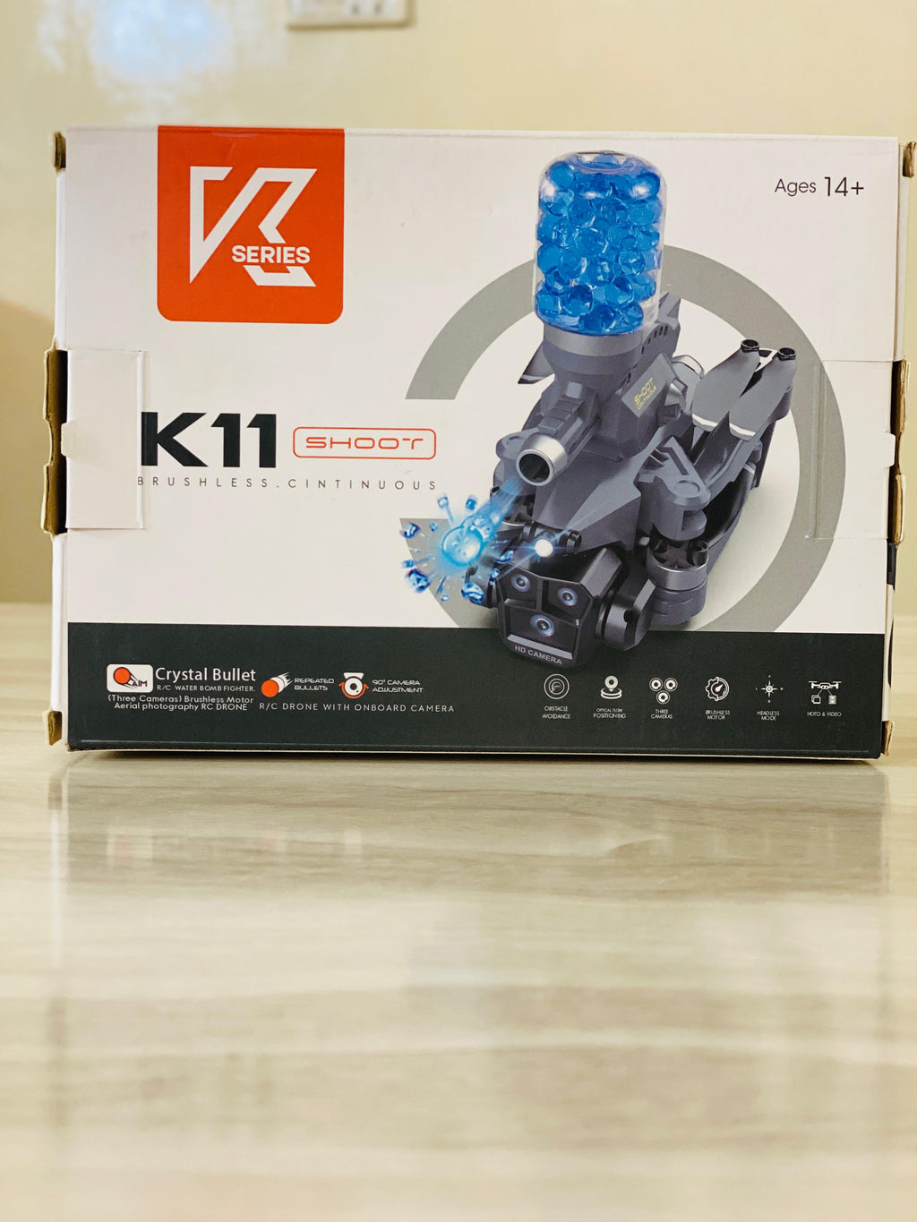 Foldable Brushless motor drone K11 camera triple camera drone with Brushless motor Bullets fire drone
