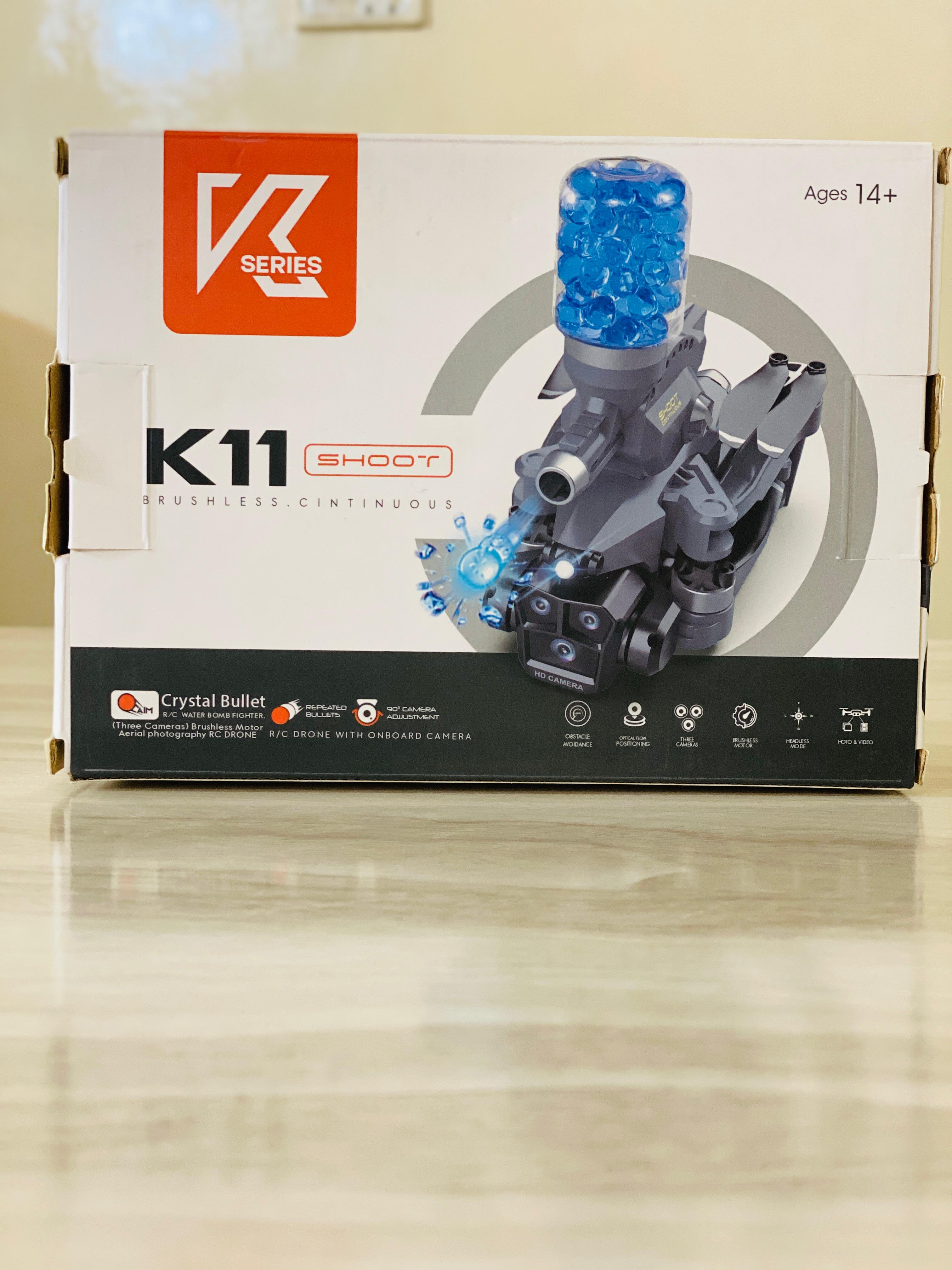 Foldable Brushless motor drone K11 camera triple camera drone with Brushless motor Bullets fire drone