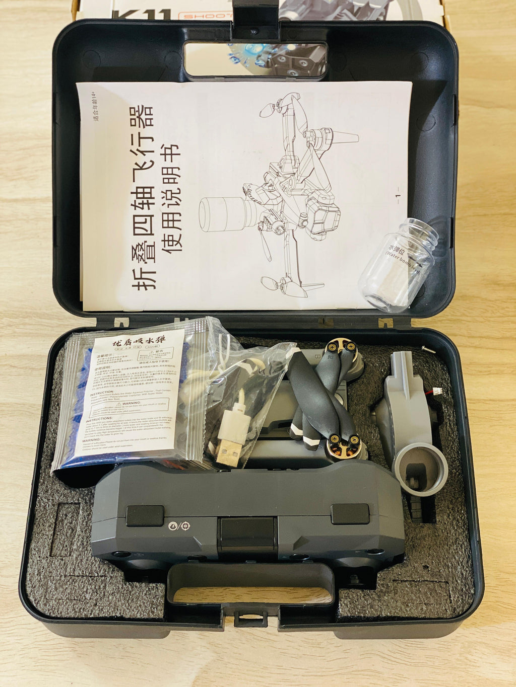 Foldable Brushless motor drone K11 camera triple camera drone with Brushless motor Bullets fire drone