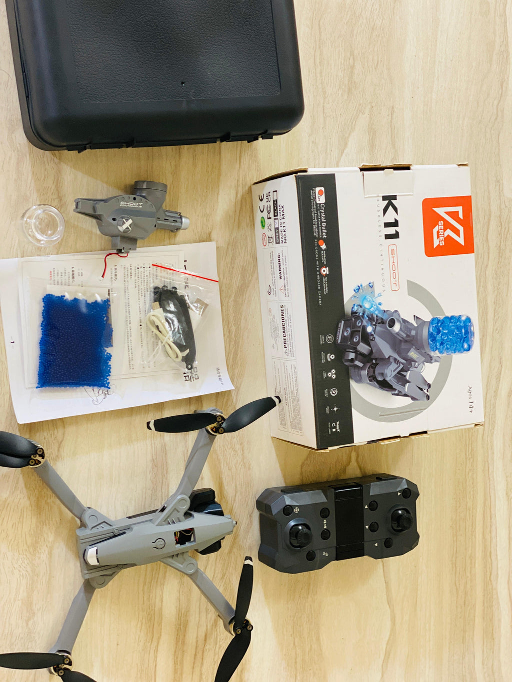 Foldable Brushless motor drone K11 camera triple camera drone with Brushless motor Bullets fire drone