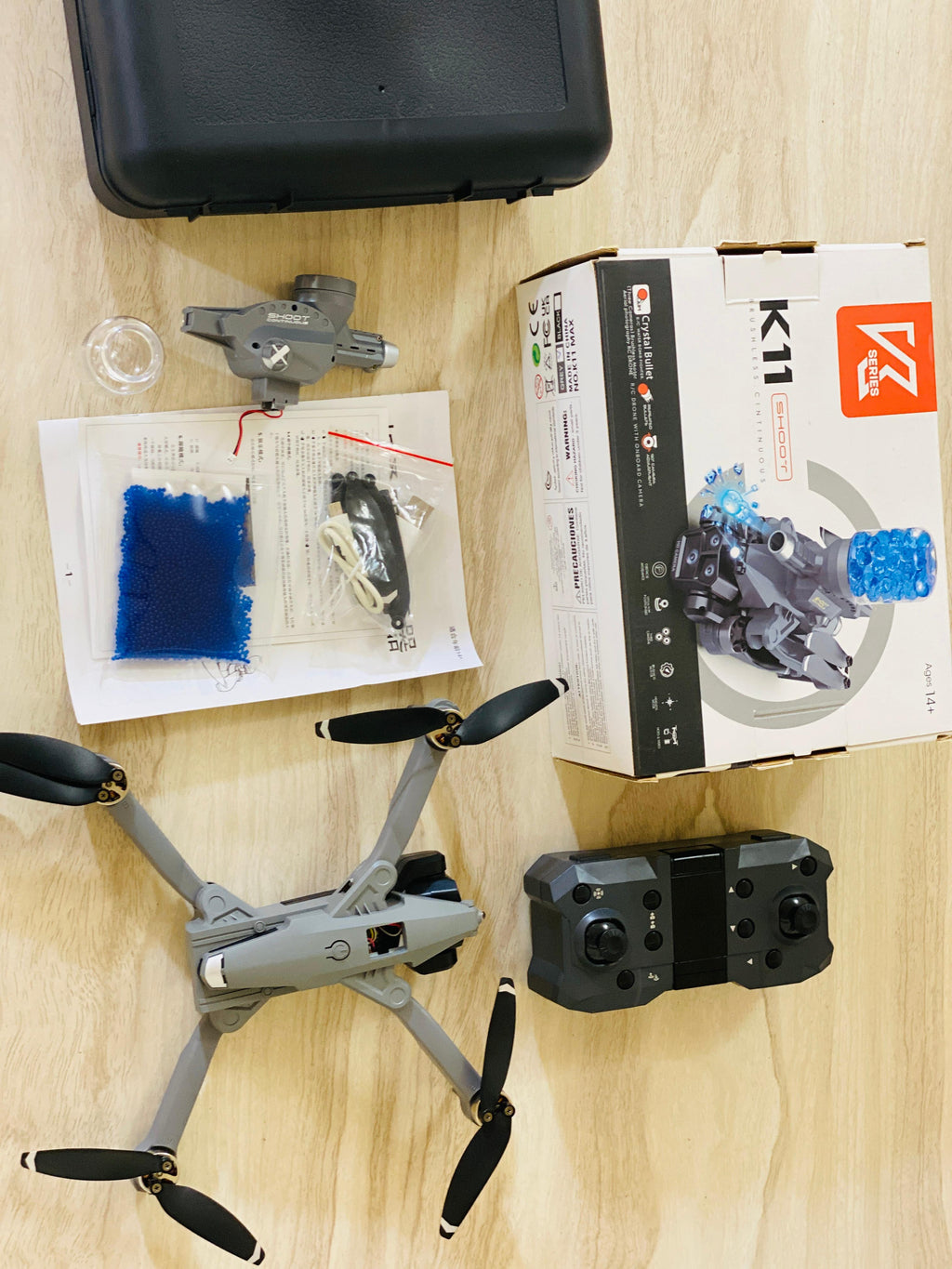 Foldable Brushless motor drone K11 camera triple camera drone with Brushless motor Bullets fire drone