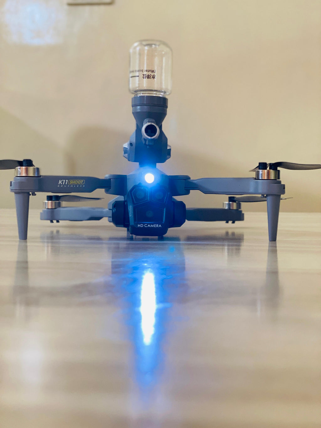 Foldable Brushless motor drone K11 camera triple camera drone with Brushless motor Bullets fire drone