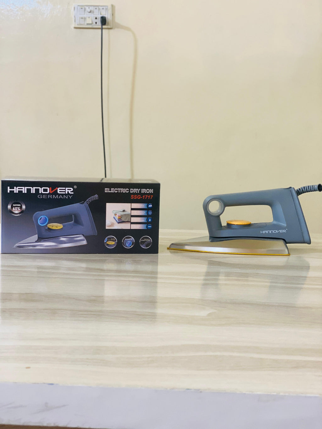 Hannover Germany Electric Dry Iron – 400W | Lightweight & Efficient SSG-1717
