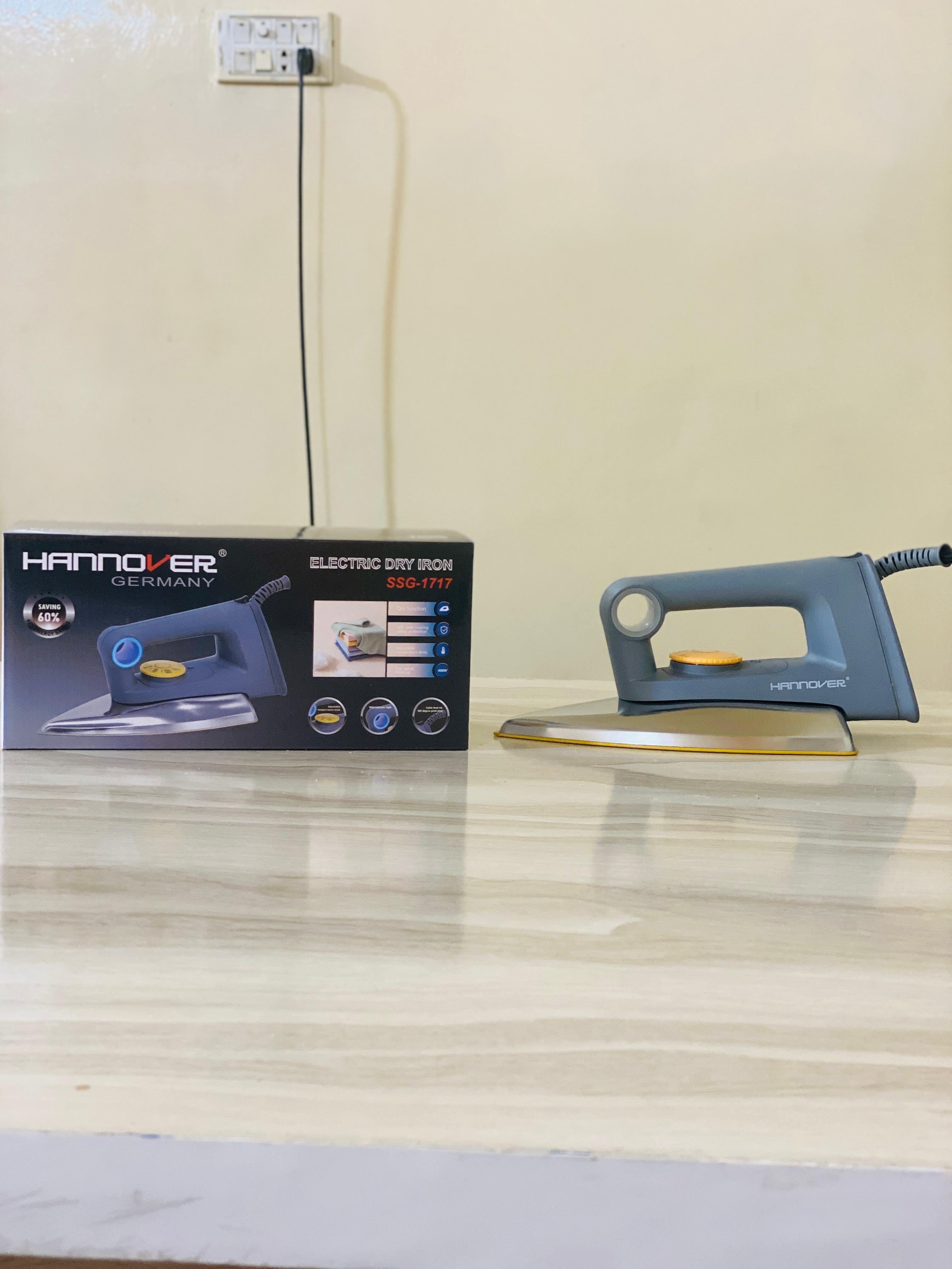 Hannover Germany Electric Dry Iron – 400W | Lightweight & Efficient SSG-1717