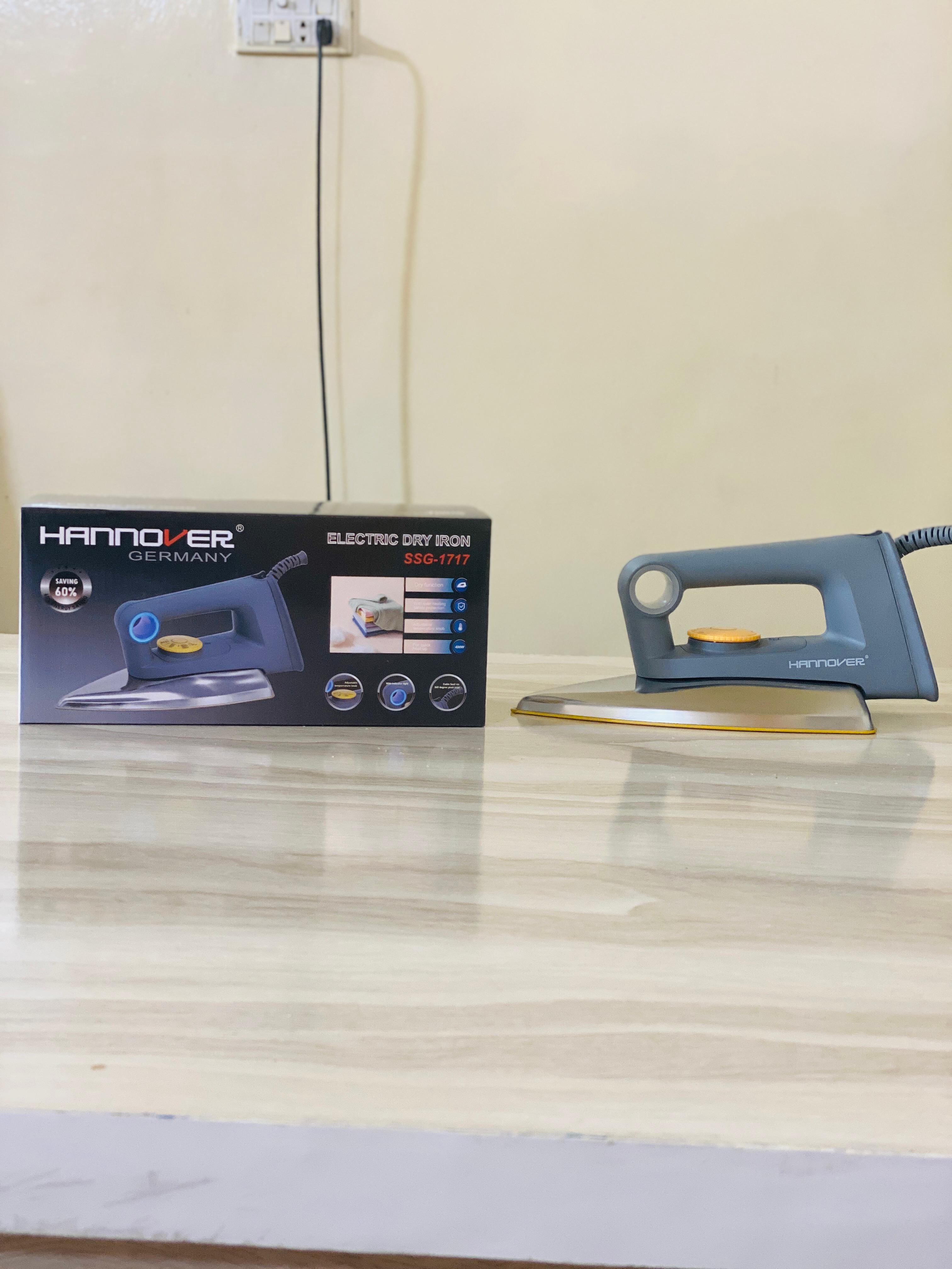 Hannover Germany Electric Dry Iron – 400W | Lightweight & Efficient SSG-1717