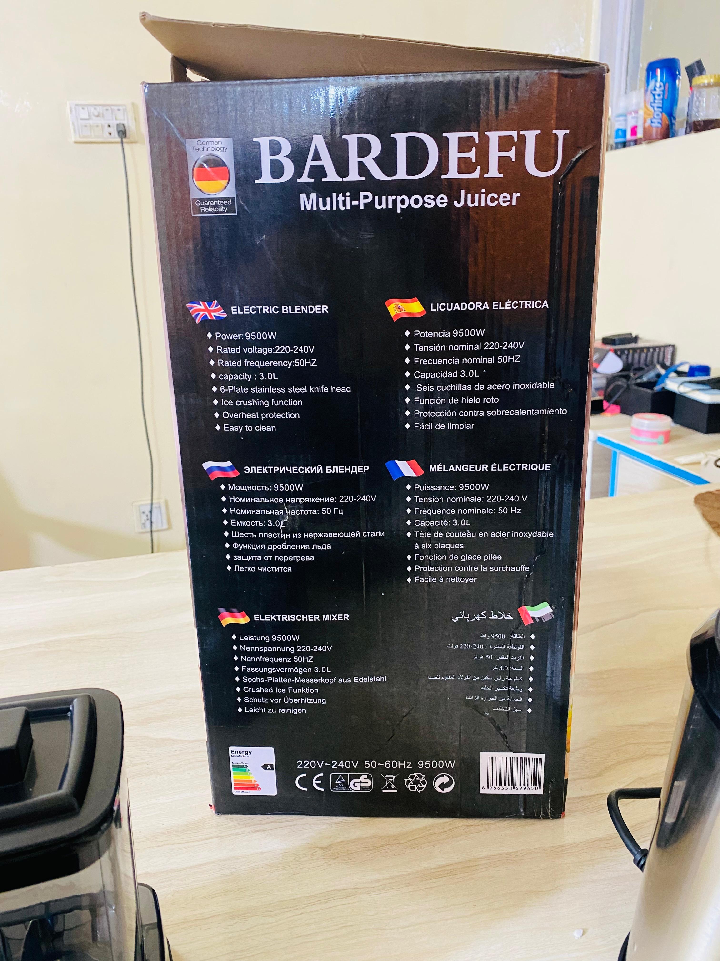BARDEFU 6-in-1┃2.5L Multipurpose Blender -