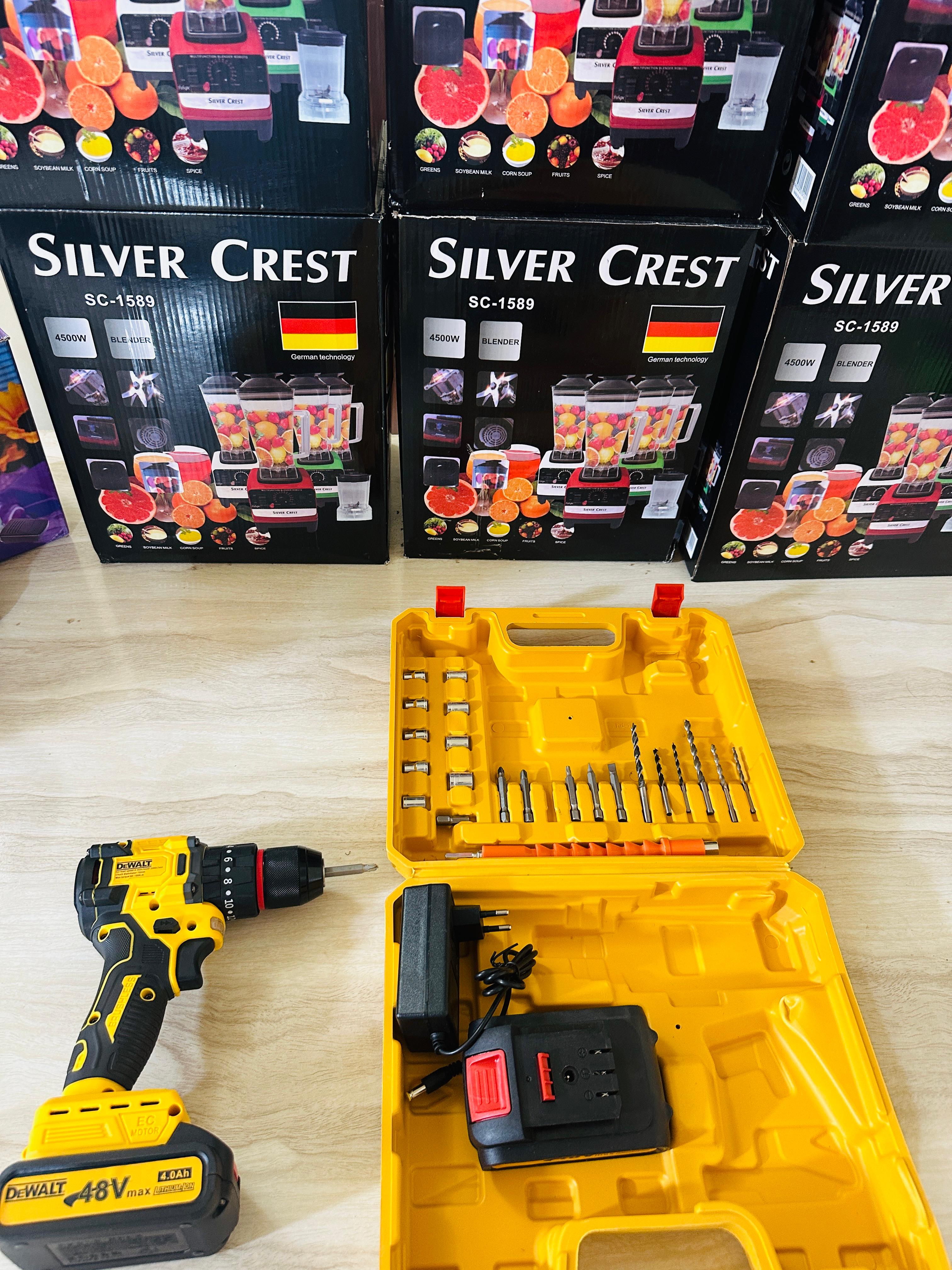 100% Original BRUSHLESS DEWALT 36V XR  Drill Machine – Dual Battery & Full Toolkit