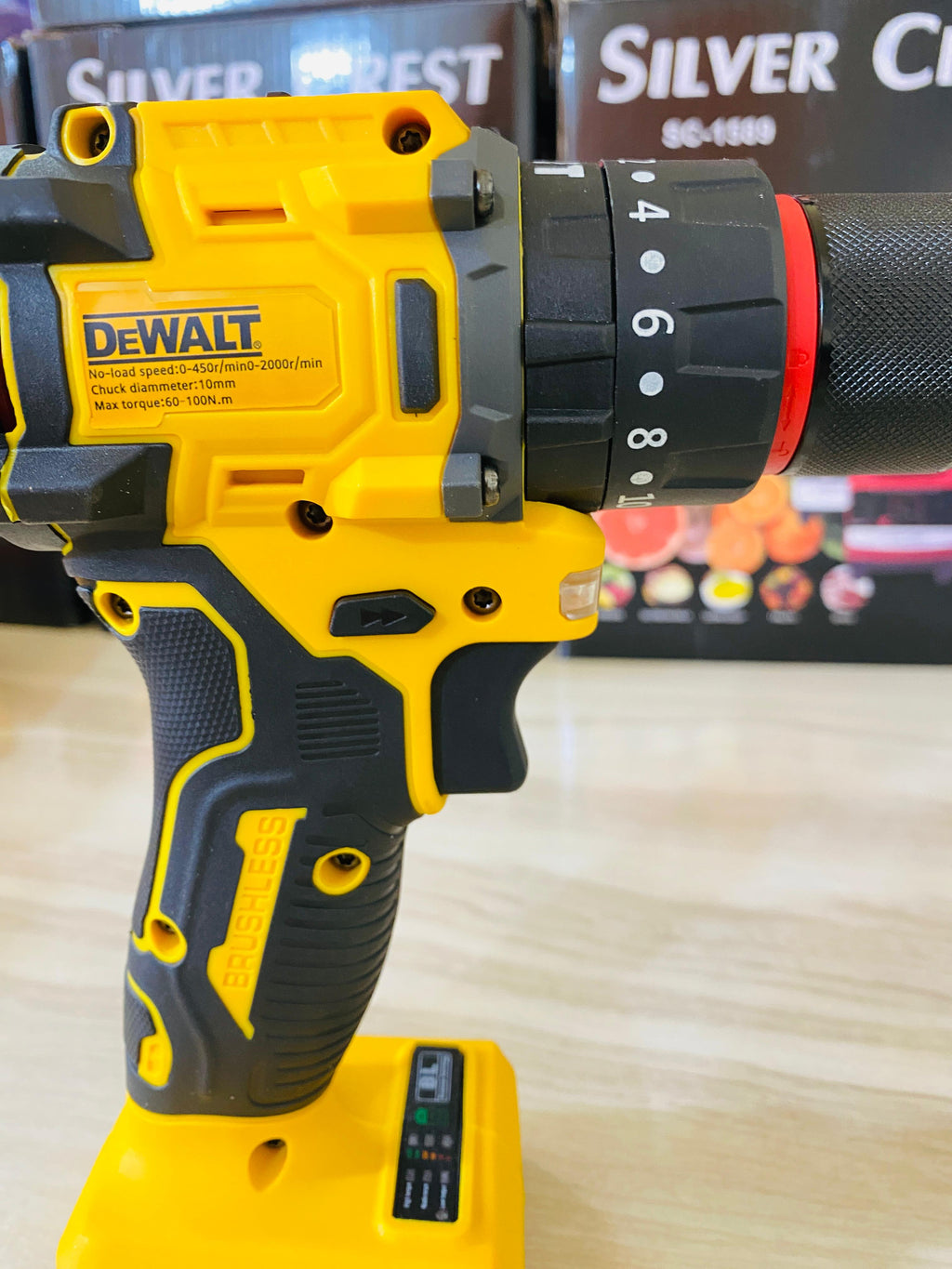 100% Original BRUSHLESS DEWALT 36V XR  Drill Machine – Dual Battery & Full Toolkit