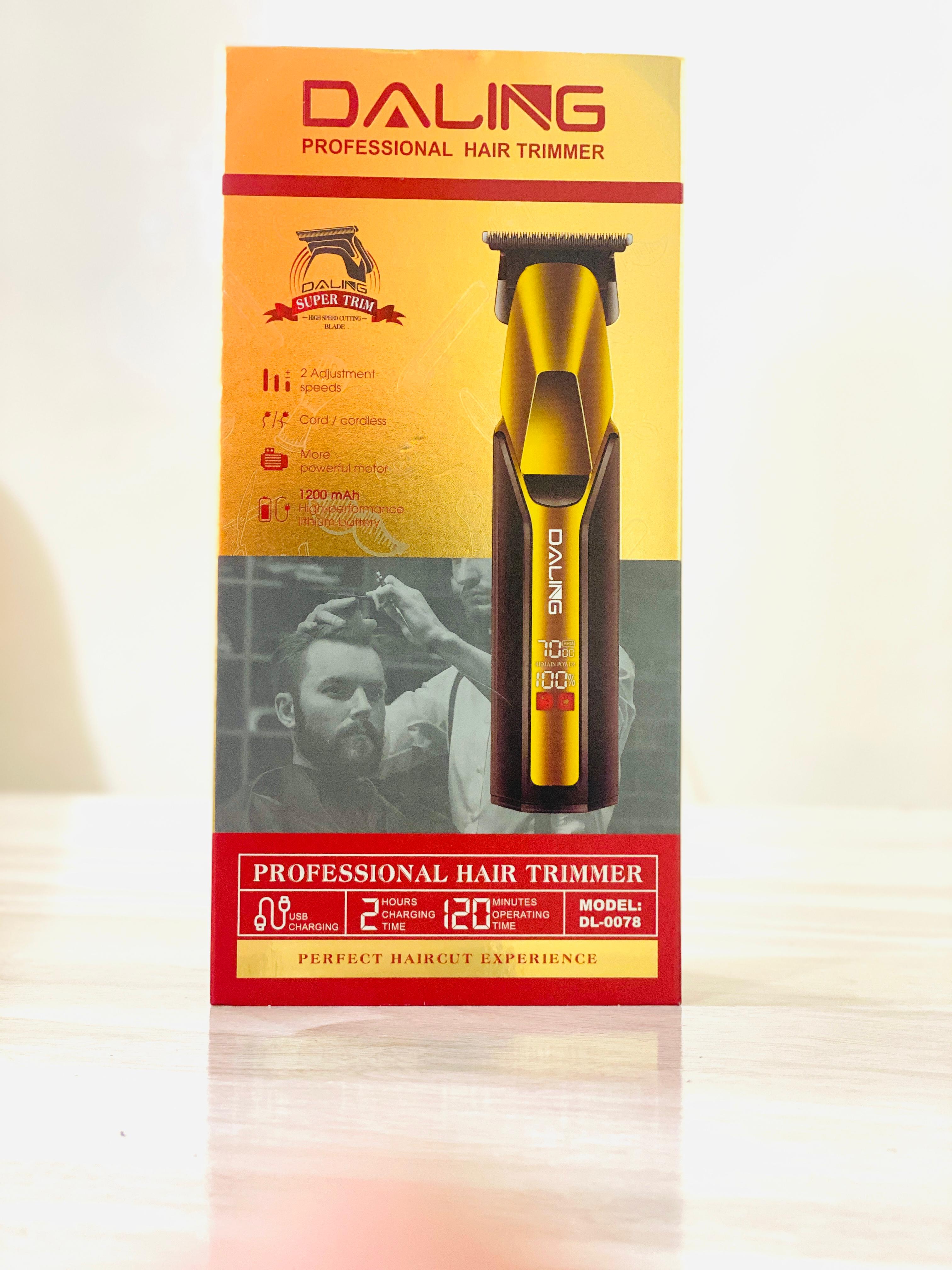 Daling Shaver  DL-0078 Body Hair Cutting Machine Cordless Shaver Trimmers Barber Professional Hair Clipper Equipment