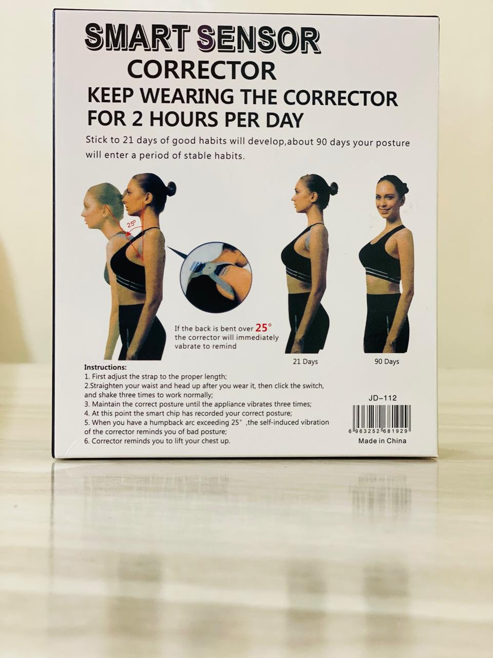 Posture Corrector Smart Reminder | Hunchback Correcting Belt | Posture Monitoring Device with Vibration Sensor | Lightweight & Adjustable | Last long Battery |