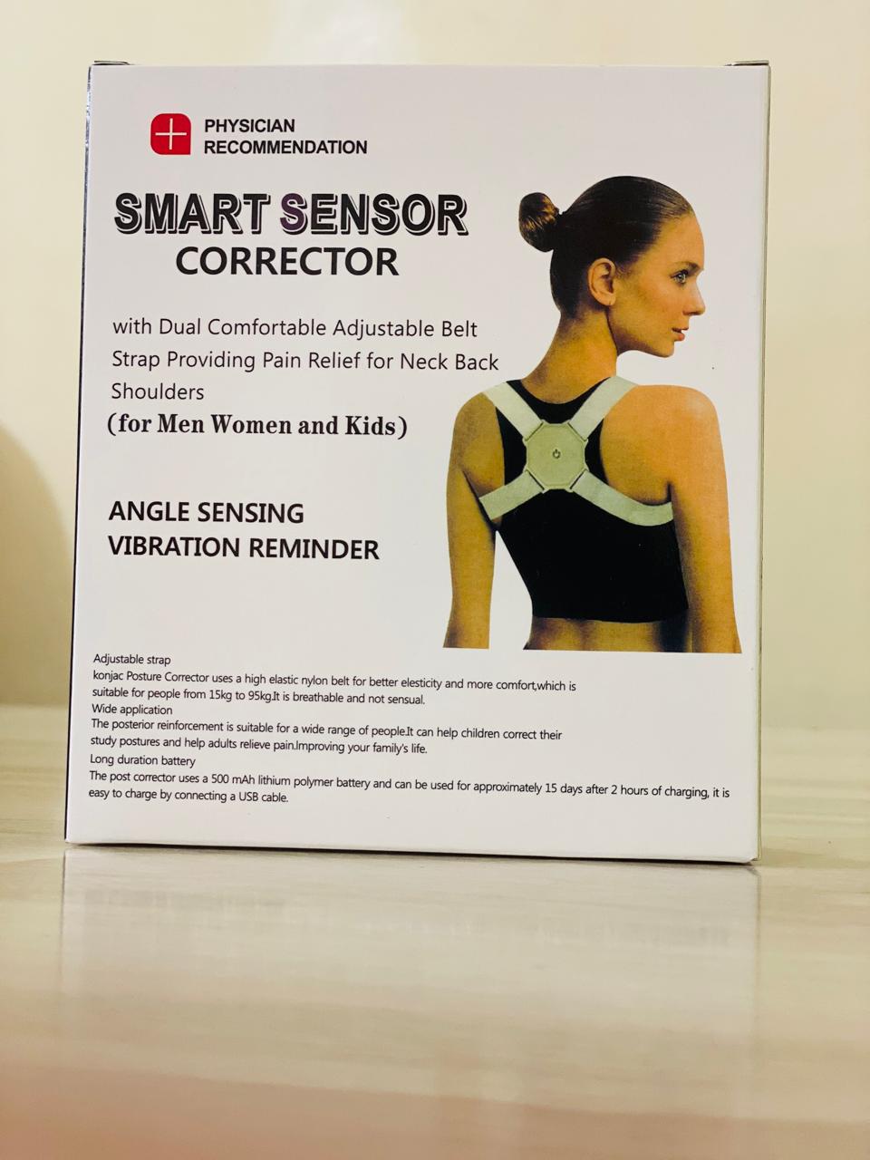 Posture Corrector Smart Reminder | Hunchback Correcting Belt | Posture Monitoring Device with Vibration Sensor | Lightweight & Adjustable | Last long Battery |