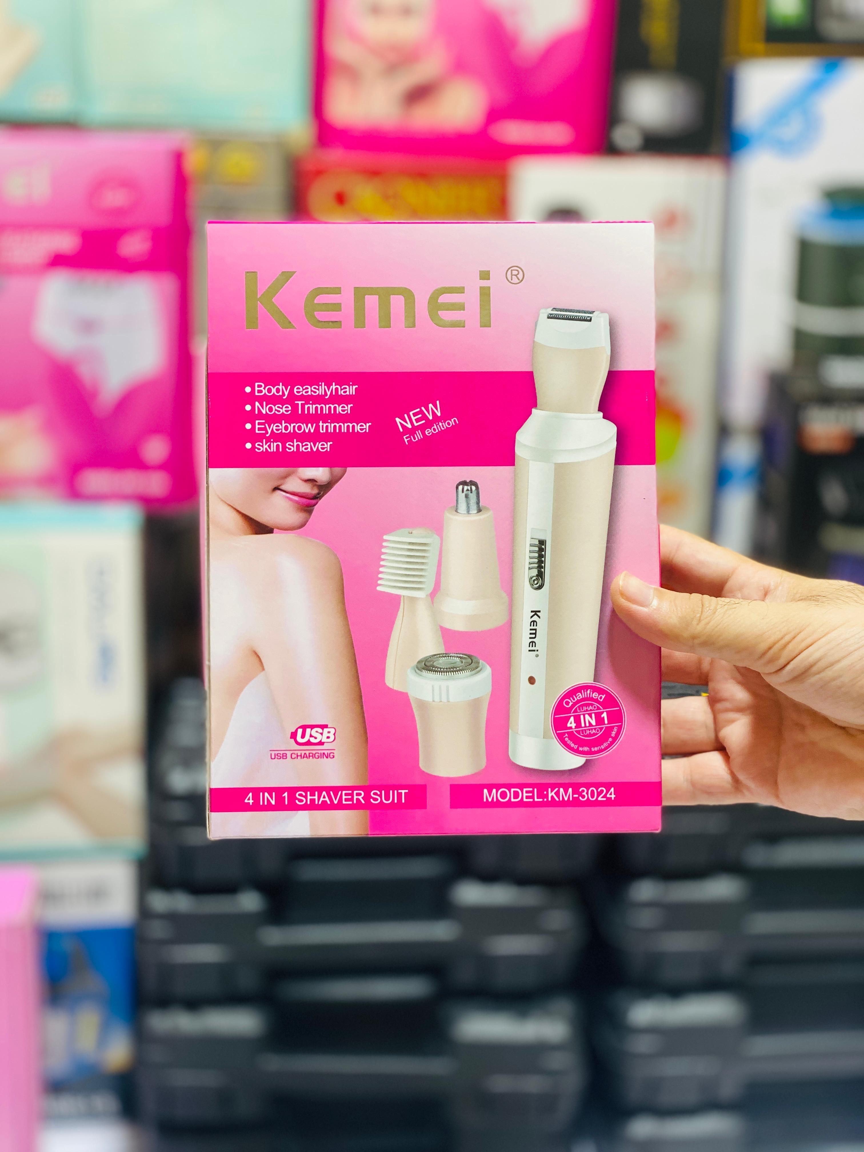 Kemei 4 In 1 Rechargeable Hair Remover Shaver Ladies Epilator – Km-3024