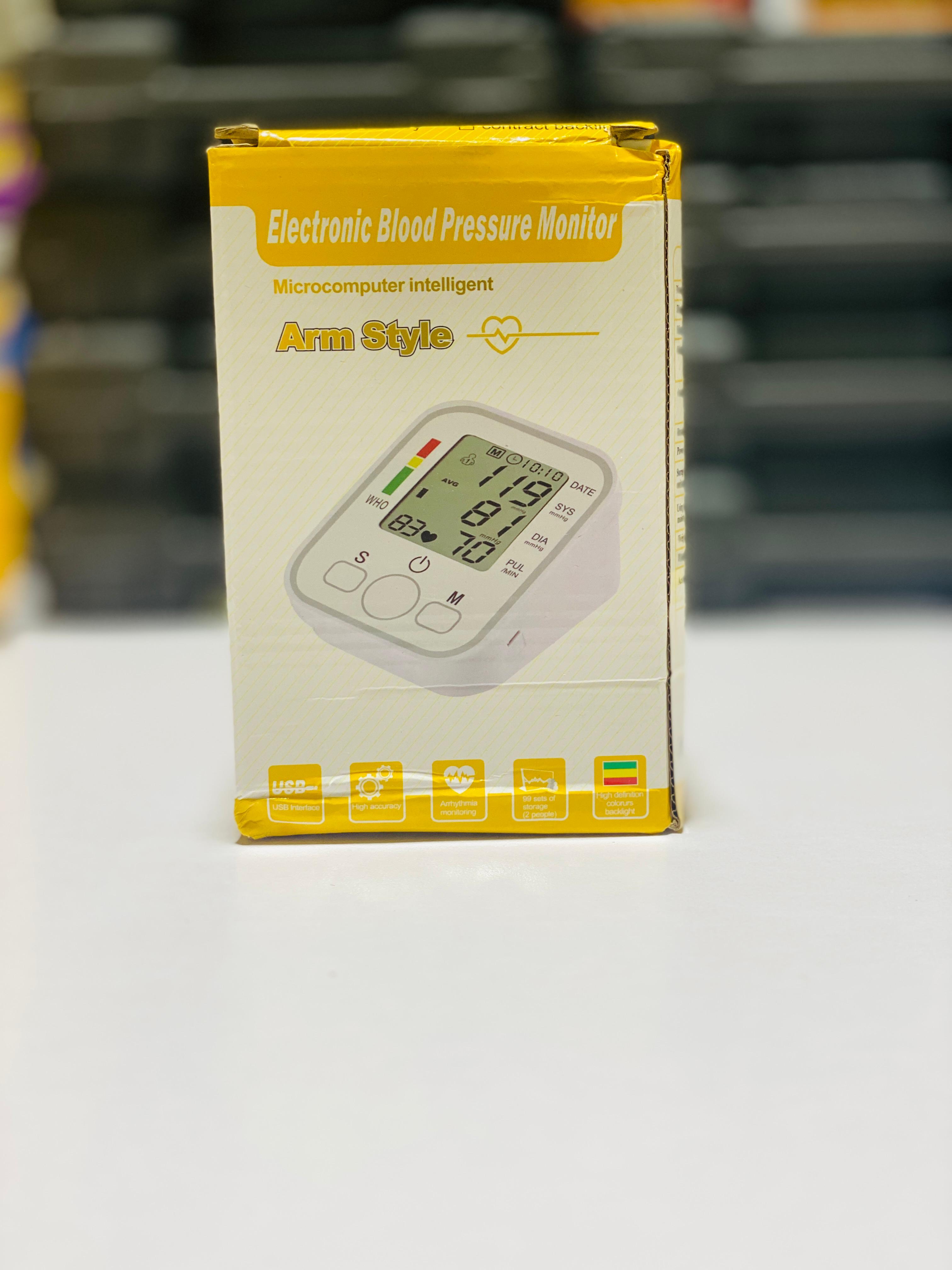 Yellow  Electronic Blood Pressure Monitor 6V-DC