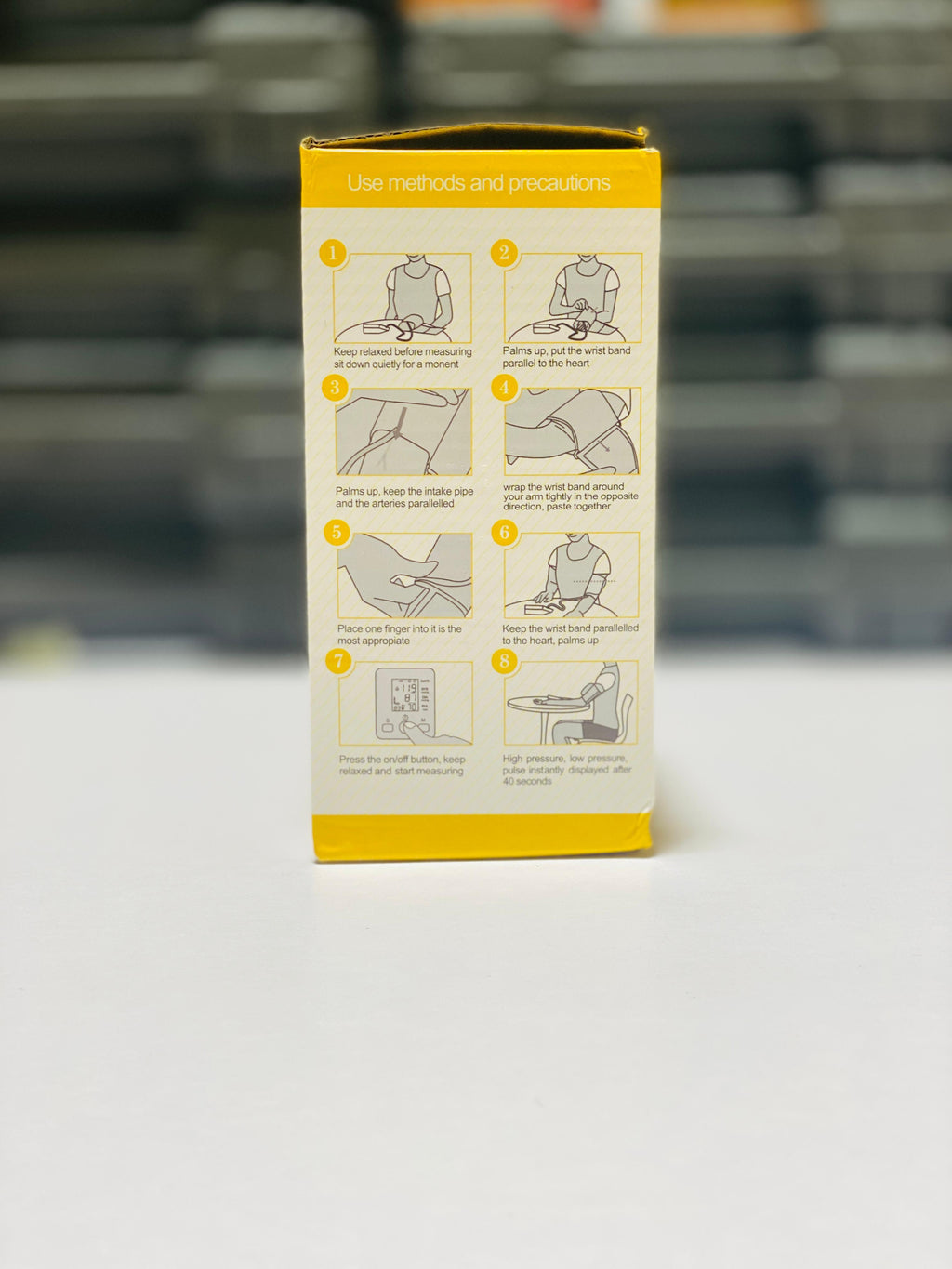 Yellow  Electronic Blood Pressure Monitor 6V-DC