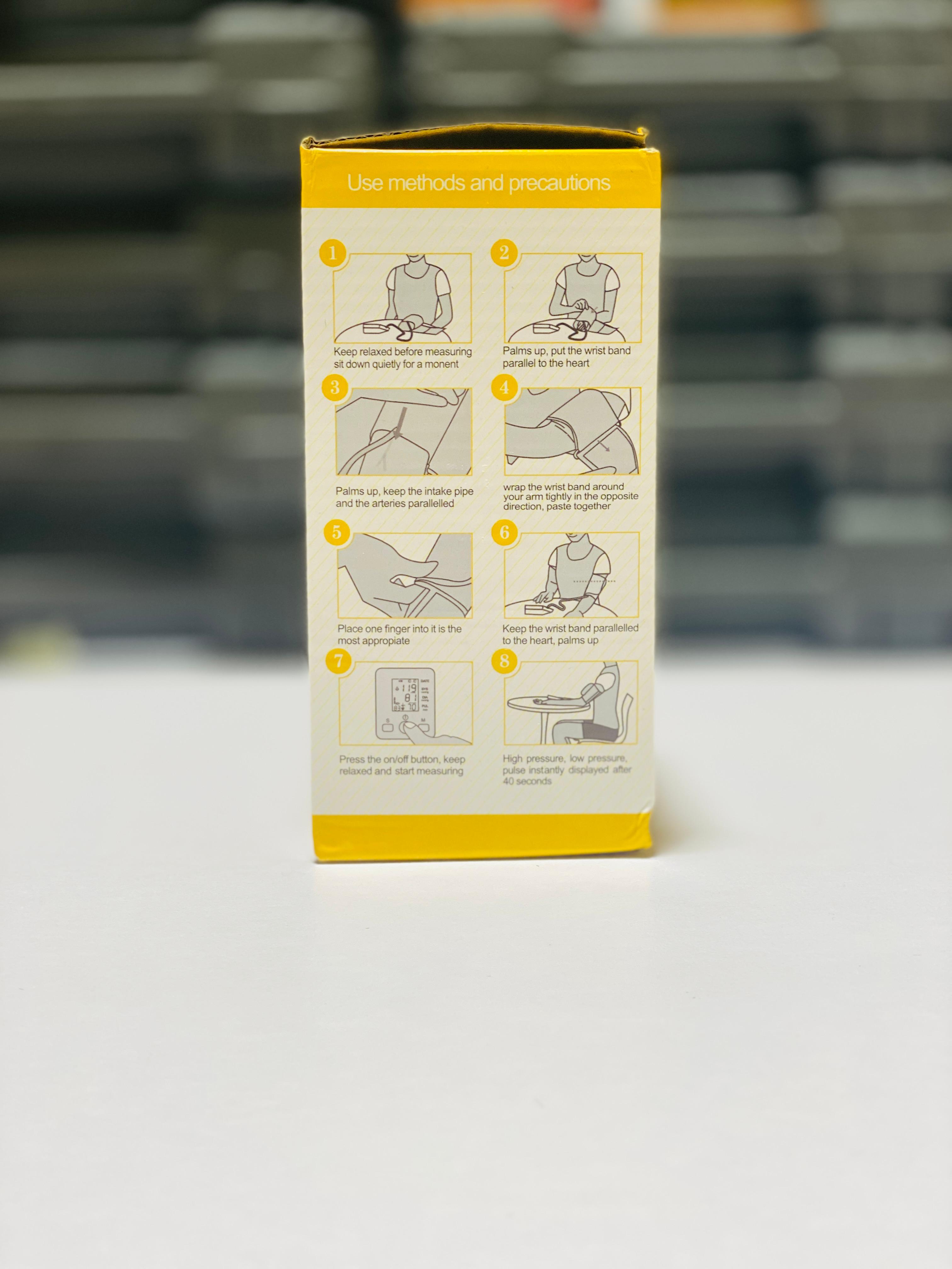 Yellow  Electronic Blood Pressure Monitor 6V-DC