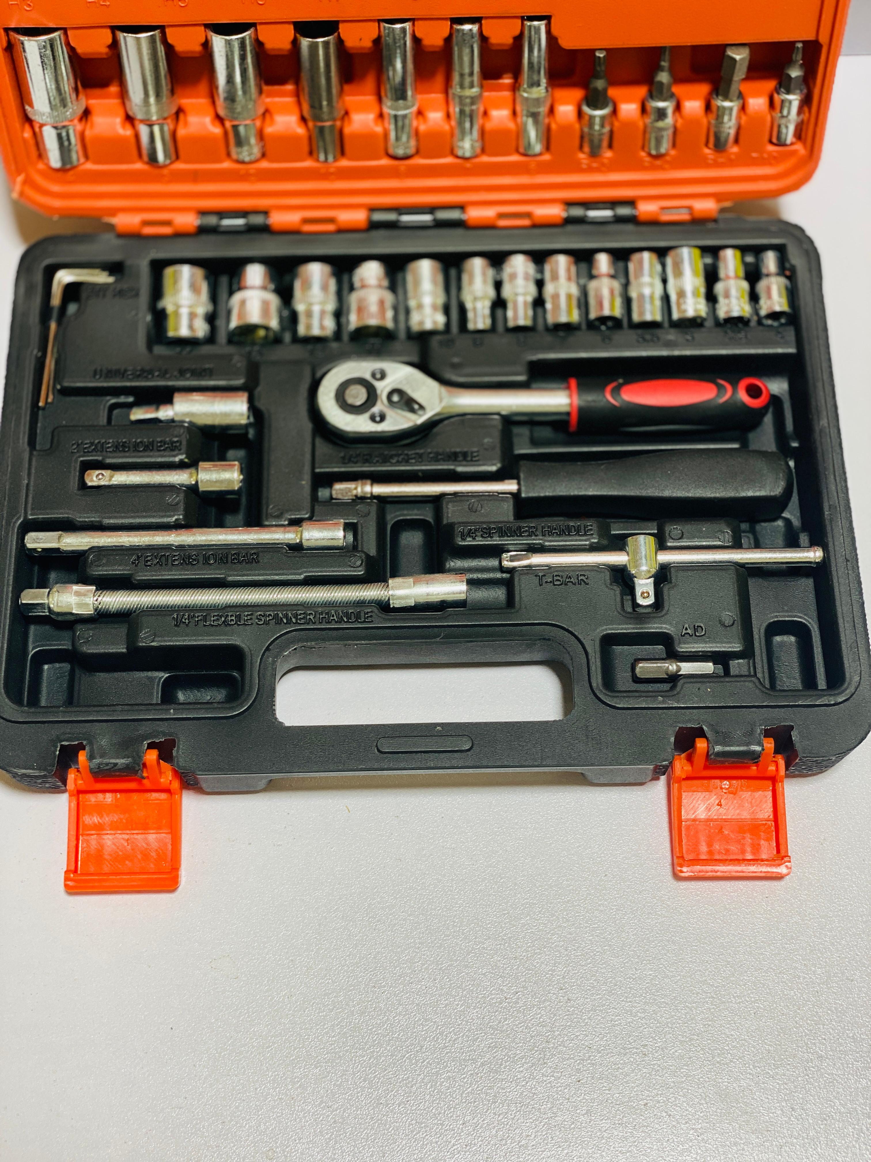 53 pcs Heavy Duty Tool Box Set for Home and Shop - Toolkit