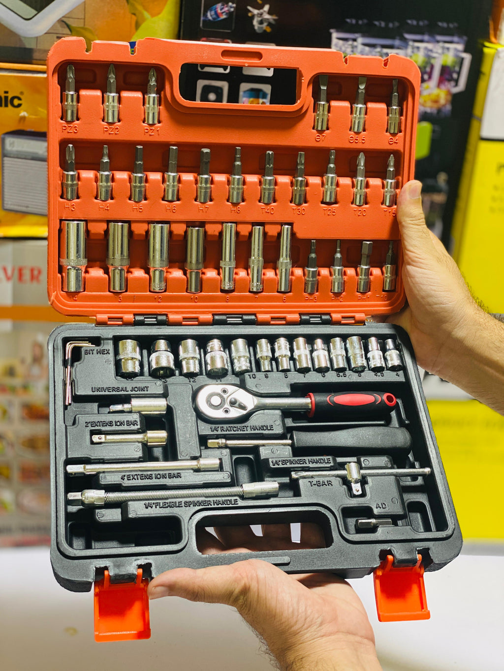 53 pcs Heavy Duty Tool Box Set for Home and Shop - Toolkit