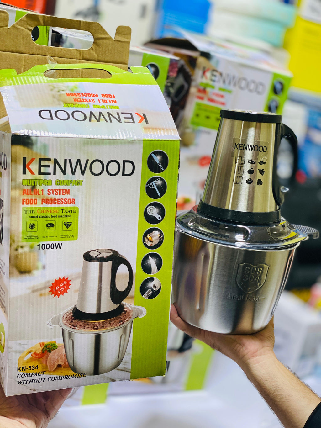 Kenwood 3 liter  Meat Chopper | 4 in 1 | 6 Golden Blades | Chopper + Lassi Maker + Egg Separator