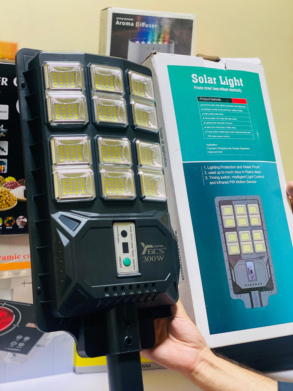 300 Watt solar Street Light | With Remote | With Stand and Cells