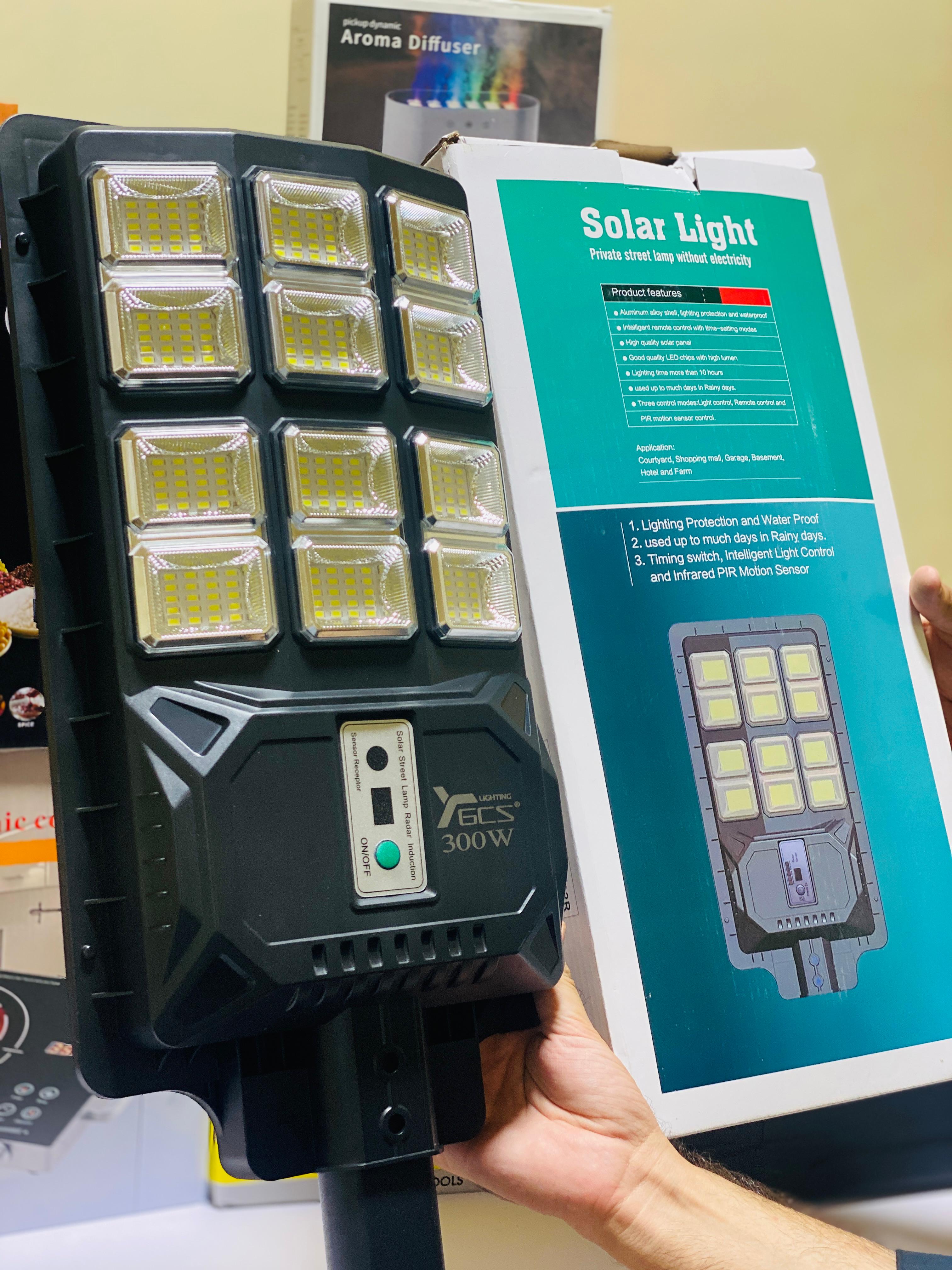 300 Watt solar Street Light | With Remote | With Stand and Cells