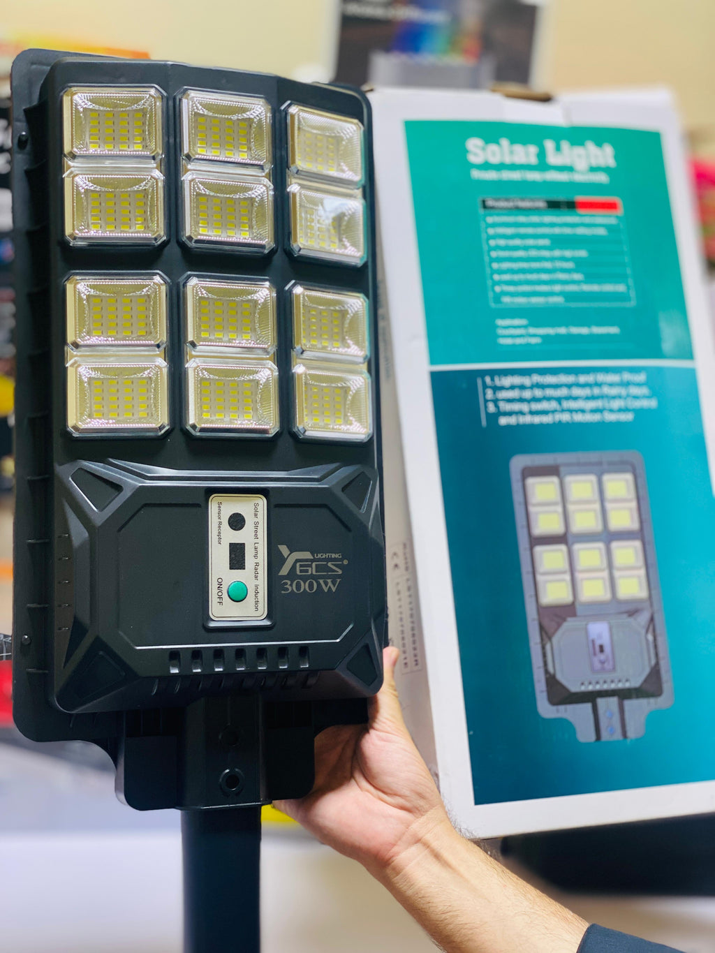 300 Watt solar Street Light | With Remote | With Stand and Cells