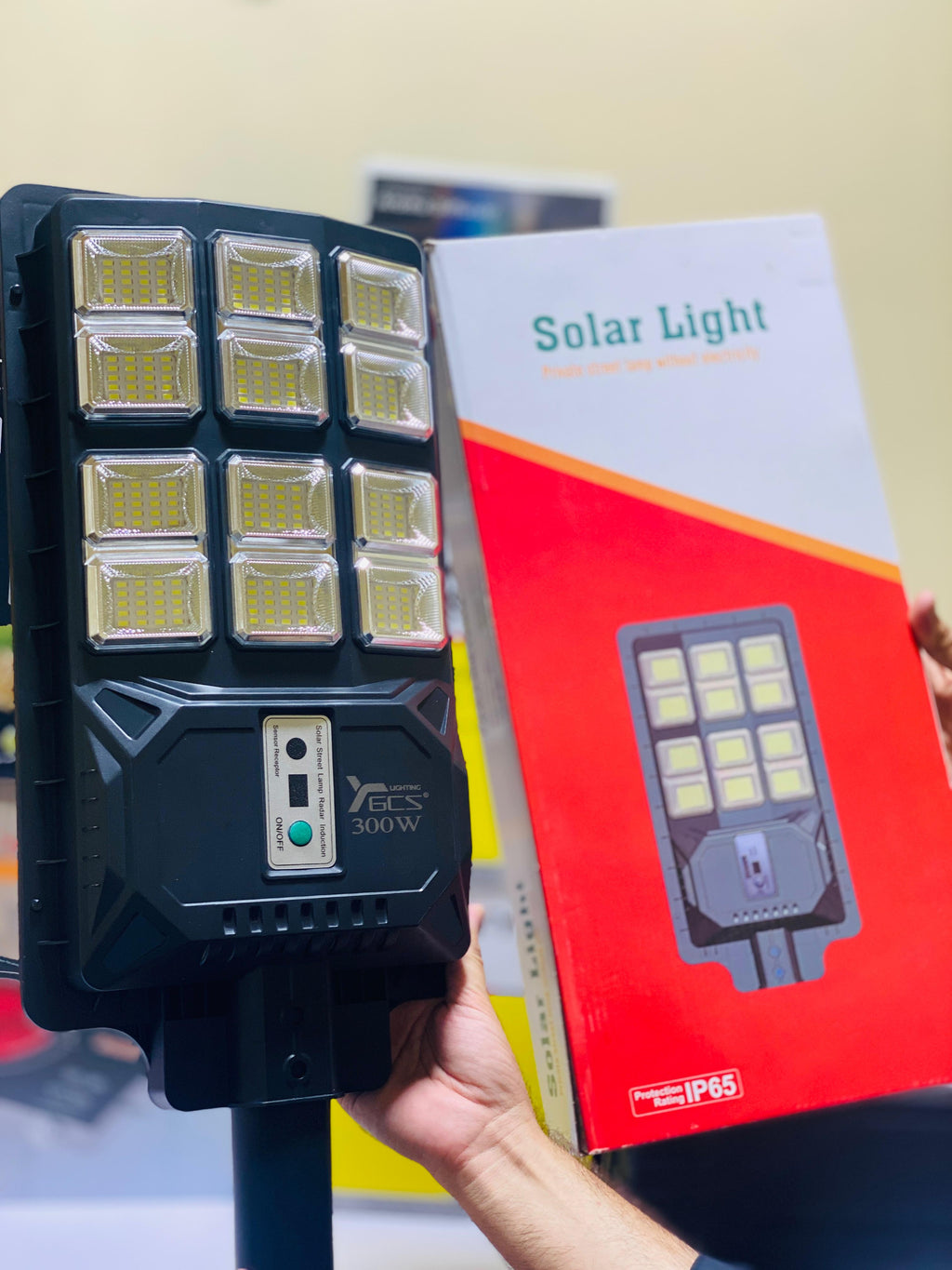300 Watt solar Street Light | With Remote | With Stand and Cells