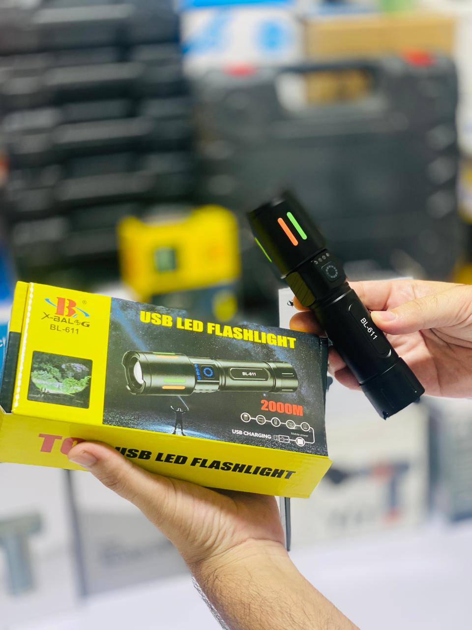 2 KM Range Torch | 8800 MAh Battery | Rechargeable Type C