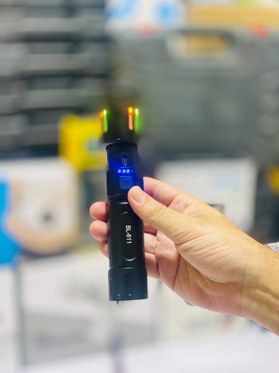 2 KM Range Torch | 8800 MAh Battery | Rechargeable Type C