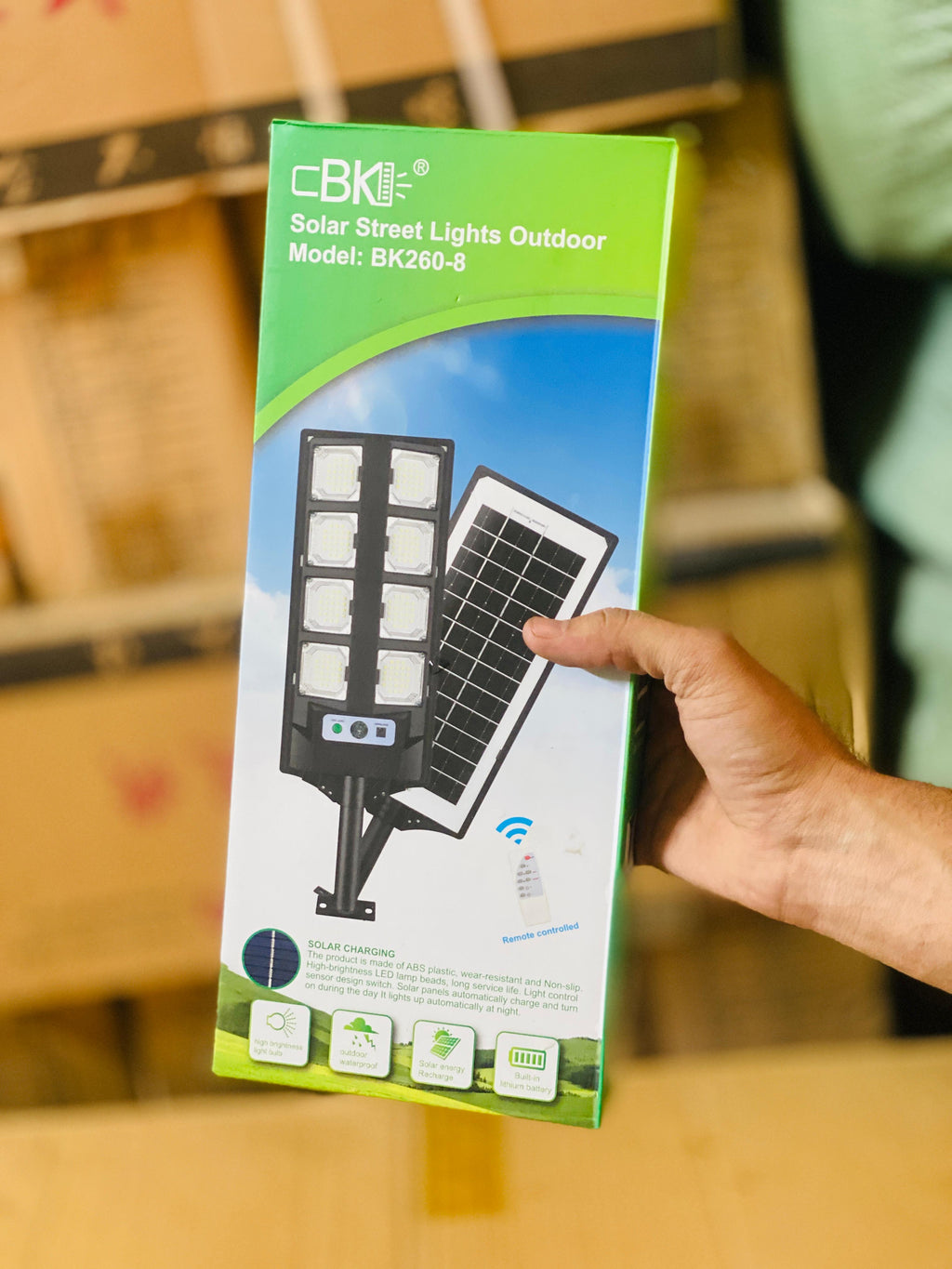 Solar Street Light | 8 Leds | Built in Solar | Remote Control