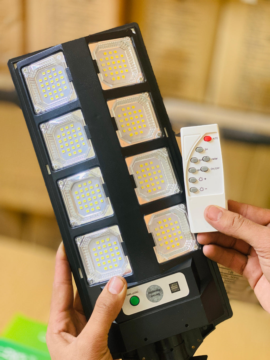 Solar Street Light | 8 Leds | Built in Solar | Remote Control