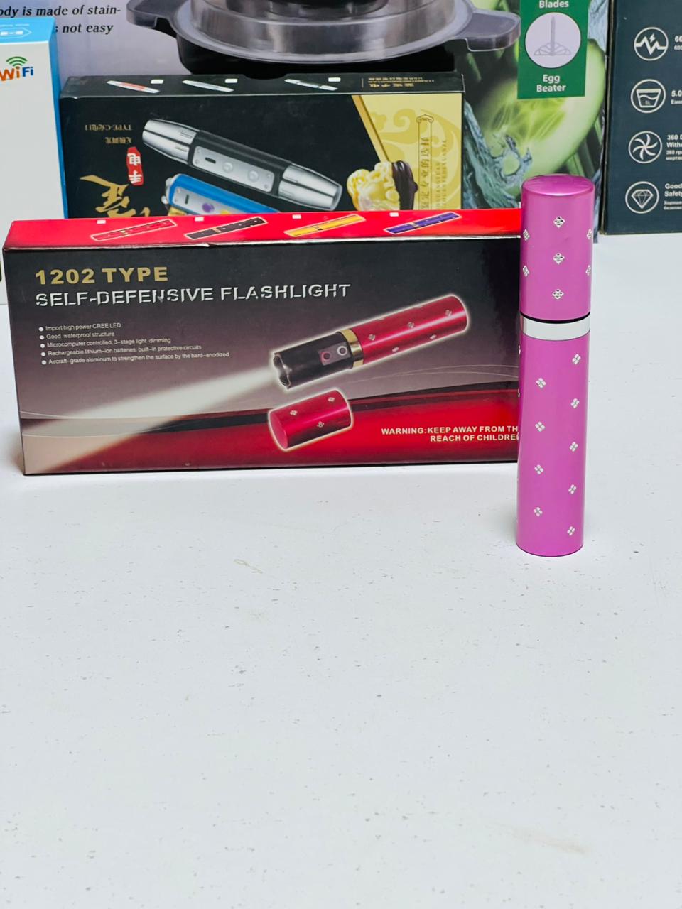Portable High Voltage Women Electric Lipstick Strong Power Self Defence Flashlight Torch