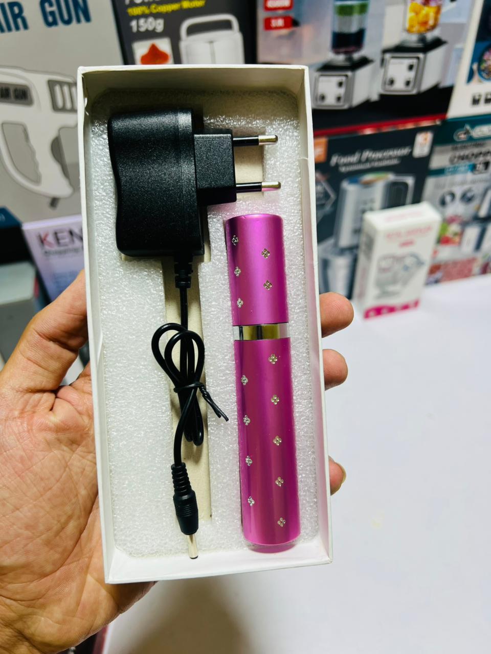 Portable High Voltage Women Electric Lipstick Strong Power Self Defence Flashlight Torch