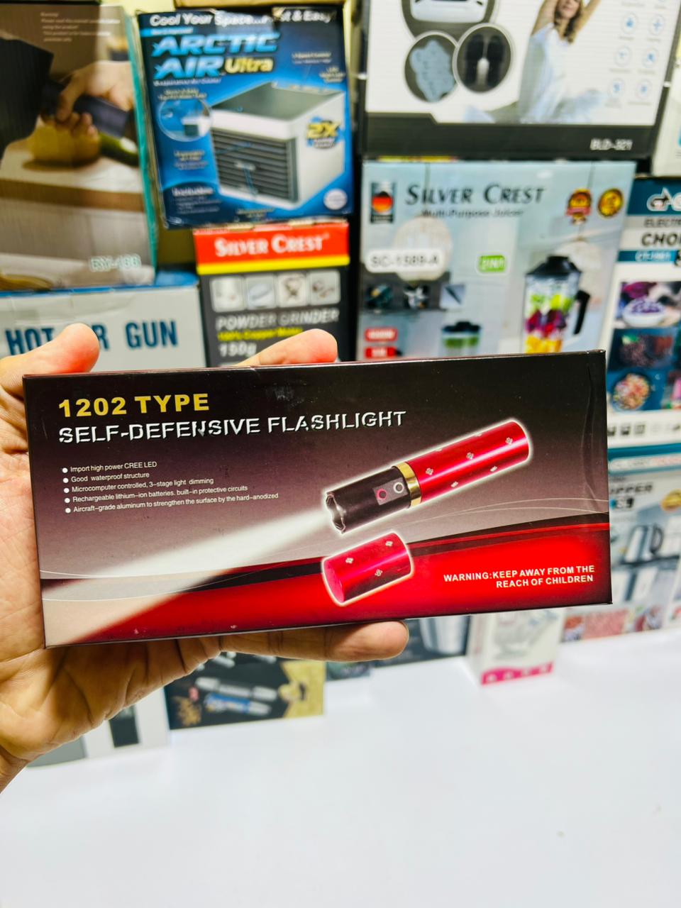 Portable High Voltage Women Electric Lipstick Strong Power Self Defence Flashlight Torch