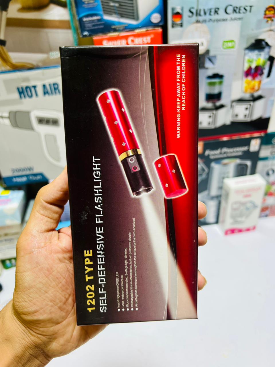 Portable High Voltage Women Electric Lipstick Strong Power Self Defence Flashlight Torch