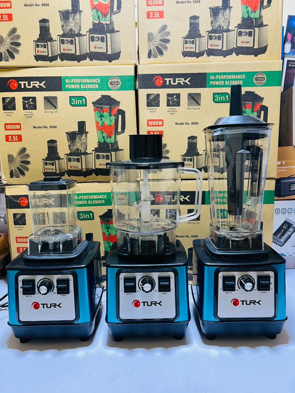 Turk 3 in 1 Juicer Blender - Made in Turkey - 1000 Watts , Juicer , Grinder , Chopper