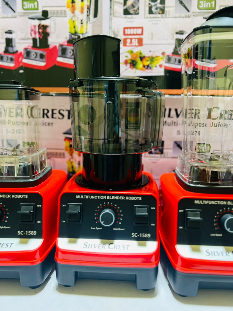Silver Crest 3 in 1 Juicer Blender | Juicer | Grinder | Chopper With 3 plug Switch and 1 year warranty