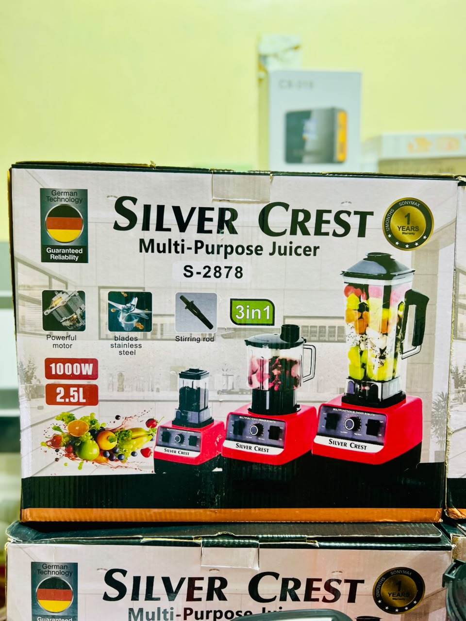 Silver Crest 3 in 1 Juicer Blender | Juicer | Grinder | Chopper With 3 plug Switch and 1 year warranty