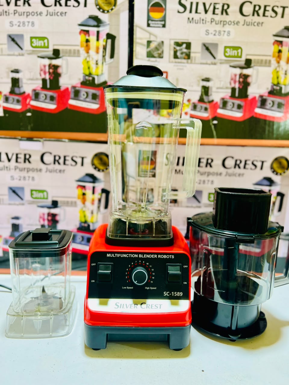 Silver Crest 3 in 1 Juicer Blender | Juicer | Grinder | Chopper With 3 plug Switch and 1 year warranty