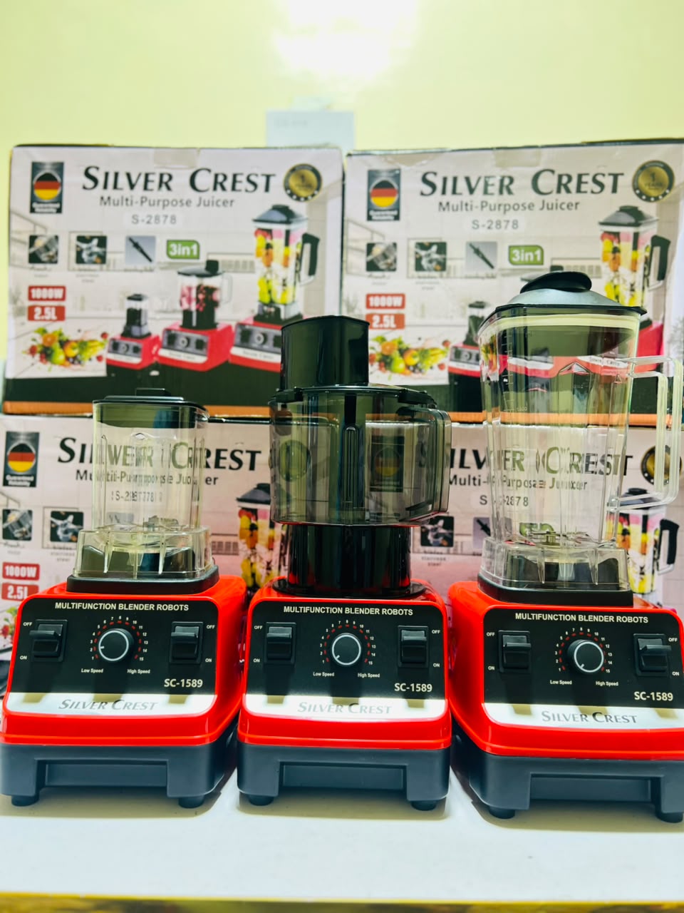 Silver Crest 3 in 1 Juicer Blender | Juicer | Grinder | Chopper With 3 plug Switch and 1 year warranty