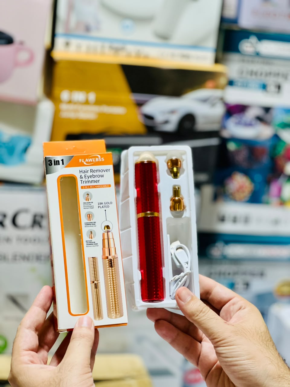 Rechargeable 3 in 1 Flawless | 3 Heads in 1 Flawless | rechargeable