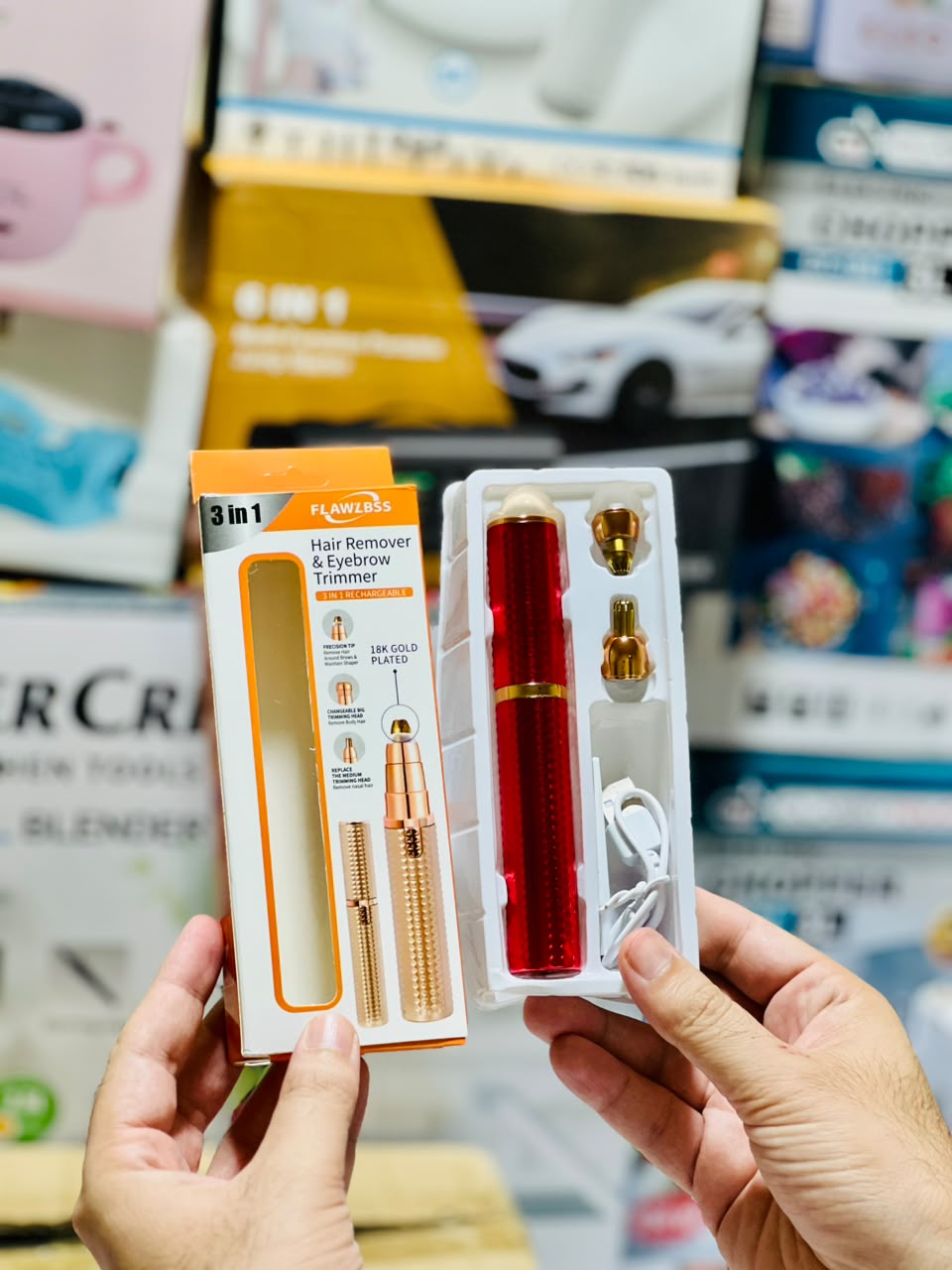 Rechargeable 3 in 1 Flawless | 3 Heads in 1 Flawless | rechargeable
