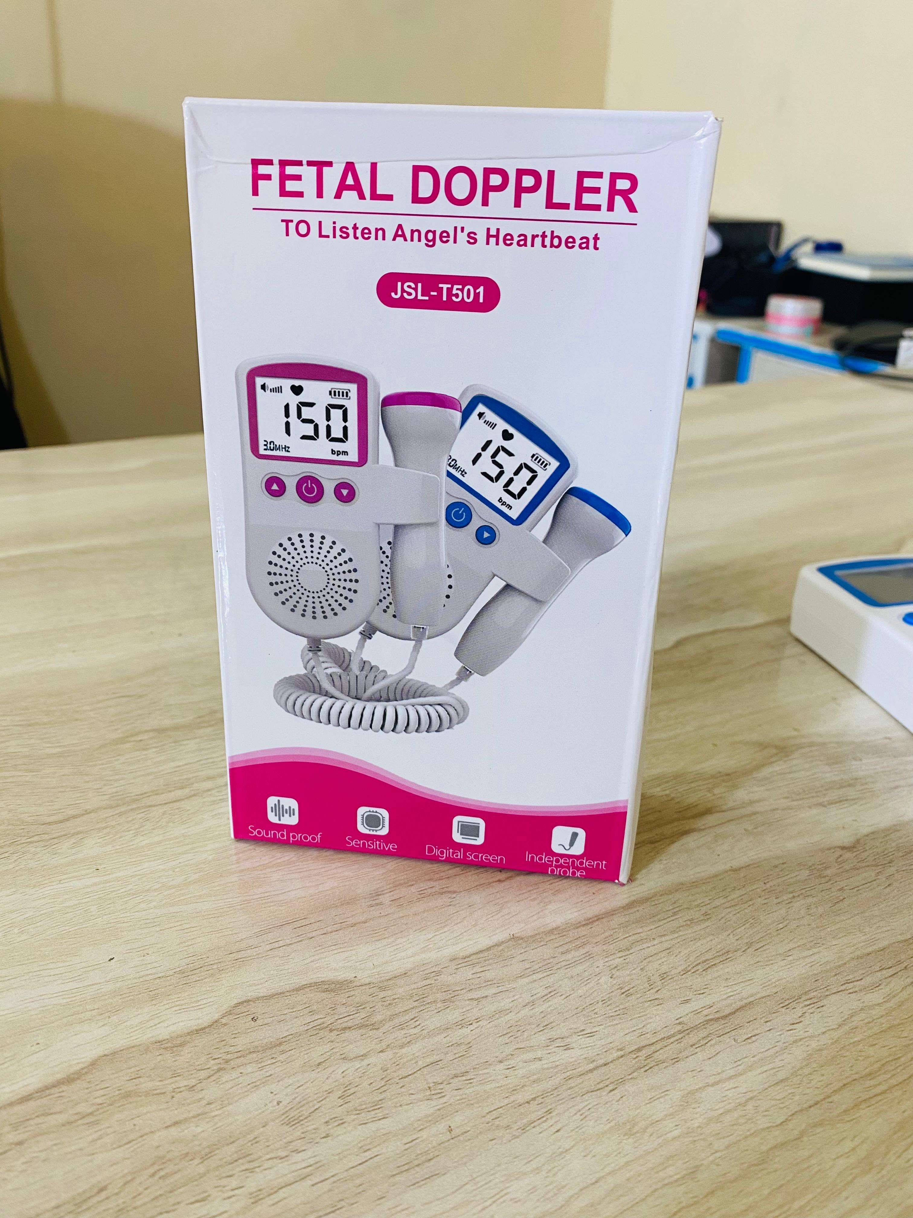 Fetal Doppler Heart Rate Monitor For Home Sonar Pregnancy Baby Heartbeat Meter No Radiation 3.0MHz LCD Display