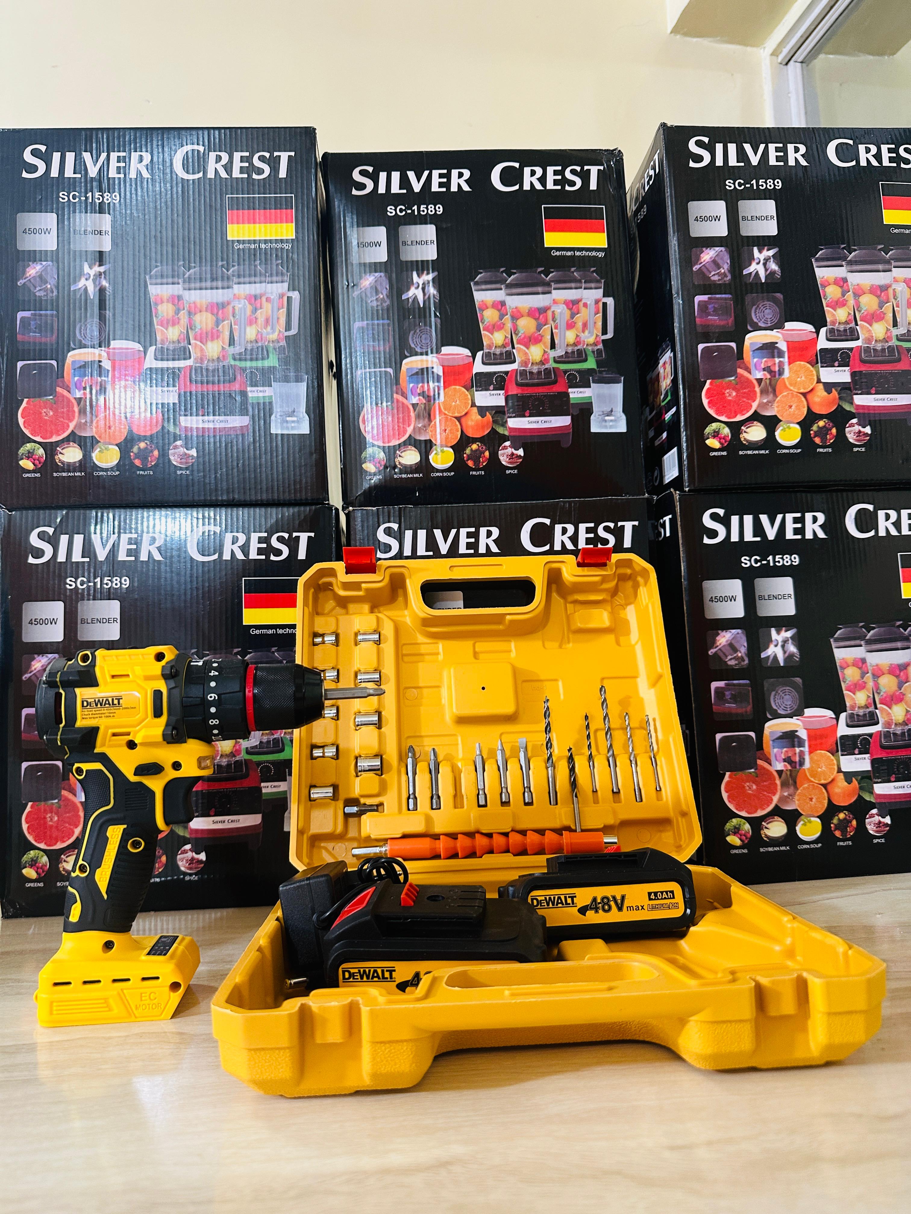100% Original BRUSHLESS DEWALT 36V XR  Drill Machine – Dual Battery & Full Toolkit